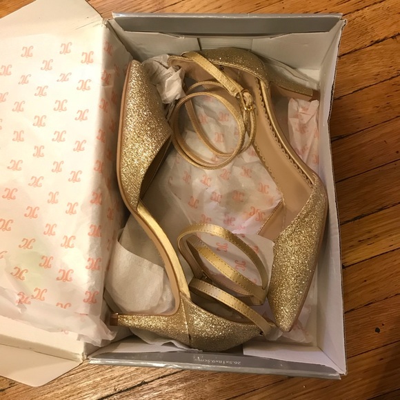 Journee Collection Shoes - NWT Gold Shimmer Heels (Perfect for Wedding)